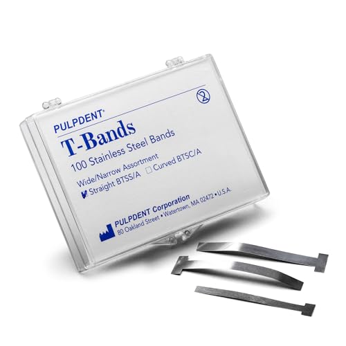 Pulpdent BTSS/A T-Type Dental Matrix Bands Straight Assorted 0.05mm 100/Pk