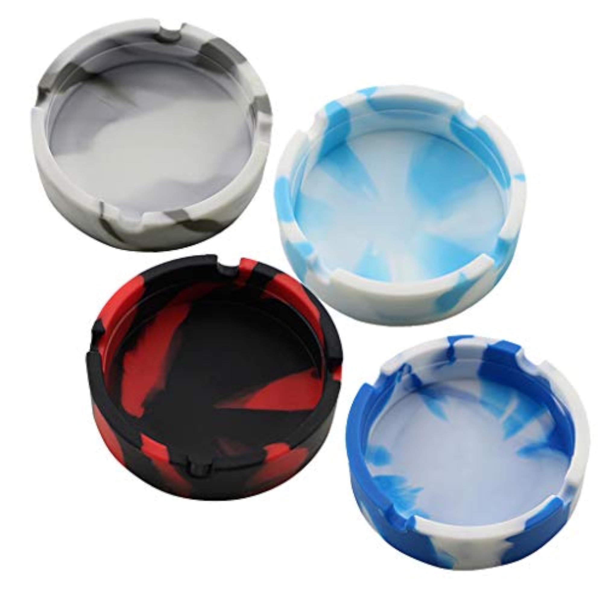 Round Silicone Ashtray Cigar Holder for Tabletop Use