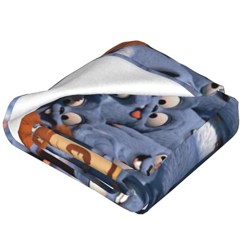 Bear and The Lemmings Throw Blanket Couch Bed Sofa Soft Lightweight Warm Cozy Flannel Fleece Bed Blanket Microfiber Furry Fluffy Beds Decoration