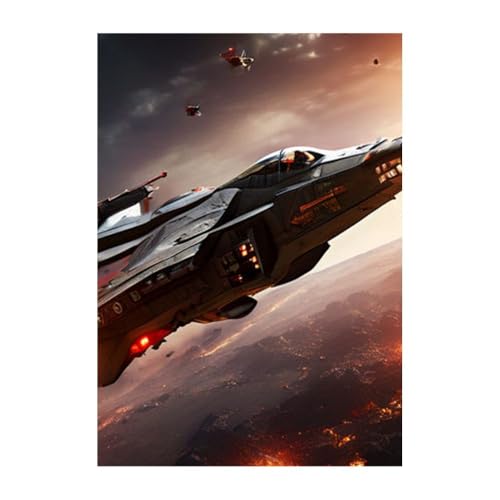Vaisseaux spatiaux dans l'espace poster GAEKKO grand tableau mural sans cadre photo