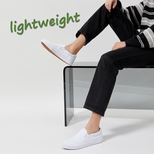 Image of yageyan Mens Slip on Sneakers Loafers Shoes Canvas Black Shoes Canvas Blue Casual Fashion Shoes