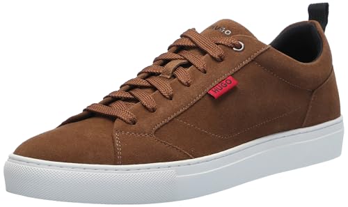 HUGO Men's Essential Cupsole Suede Low Top Sneaker