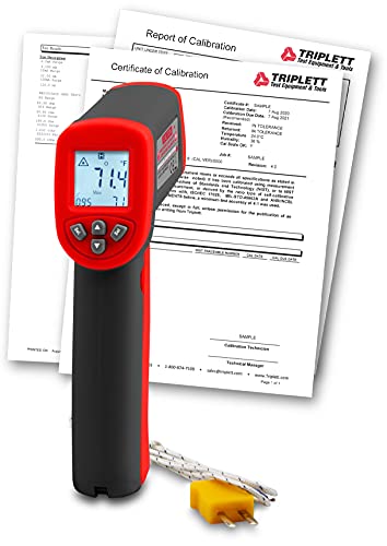 Image of Triplett IRT227 12:1 Single Input Type K /J Thermometer with Certificate of Calibration to NIST, -58 to 1112F (-50 to 600C)