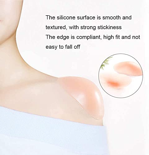 Image of Silicone Shoulder Pads for Womens Clothing, Anti-Slip Shoulder Push-Up Pads Invisible Breathable Shoulder Enhancer Reusable, 1 Pairs Skin - Large