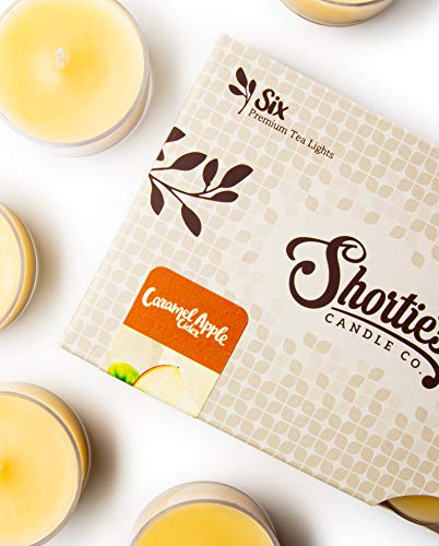 Caramel Apple Cider Premium Tealight Candles - Highly Scented With Essential Oils - 6 Beige Tea Lights - Beautiful Candlelight - Made In The Usa - Bakery & Food Collection #TOP3