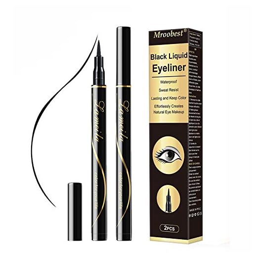 Eyeliner, Eyeliner Waterproof, Eyeliner Negro, Delineador De Ojos Waterproof, Miniatura de precisión, altamente pigmentada, resistente al agua Secado rápido Delineador de ojos duradero