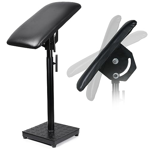 Tattoo Arm Rest – Heavy Duty XL Tattoo Arm Rest Stand, Professional Arm Rest Stand, Portable Tattoo Armrest, Tattoo Arm Stand w Thick Soft Eco Leather Pad and Metal Base, Extra Wide and Long Pad