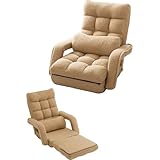 サンワダイレクト 座椅子 ソファーベッド 肘掛け付き リクライニング 肘掛連動 3WAY クッション付き 幅50cm ボア生地 ベージュ 150-SNCF57GY