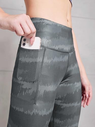 Image of TECHNOSPORT Womens Skinny Fit Activewear Tights for Running, Gym, Sports and Regular Use, Antimicrobial and Printed