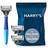 Harry's Original Starter Set, Includes Weighted Handle and 3 Razor Blade Refills