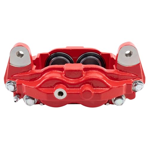 Image of TRQ Performance Front Driver and Passenger Side Brake Caliper Set Caliper Brackets Compatible with 2007-2015 Toyota Tundra 2008-2015 Toyota Sequoia