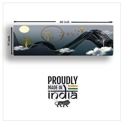 Image of Polyester Printed Air Conditioning Dust Cover Folding Designer Ac Cover For Indoor Split Ac 1.5 Ton (97X 31X 21 Cm ) (Moonlight)