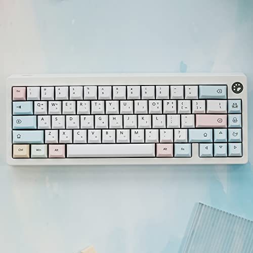 Image of CuXiu Chalk PBT Keycaps 136 Keys Dye Sub Keycap Set Korean Keycap for Cherry MX Switches Mechanical Keyboard gh60 xd64 xd84 xd96 87104
