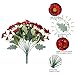 Daisy Artificial Flowers for Outdoors Decoration, 6 Bundles Fake Plants Flowers Bouquet Faux Flowers for Outdoor Planter Look Real UV Resistant Silk Flowers for Outside Front Door Porch Patio, Red