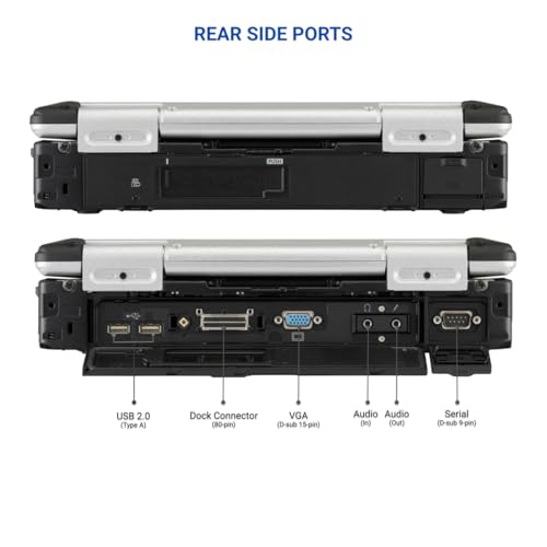 Image of Panasonic Toughbook 31 CF-31 MK5 Rugged Laptop, 13.1 inch XGA Touch, i5-5300U 2.3GHz, 16GB RAM, 1TB SSD, 4G LTE, Backlit Keyboard, Windows 10 Pro
