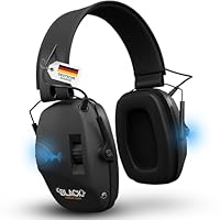 BLACK FOREST HUNT ® AKTIVER GEHÖRSCHUTZ – Geräuschreduktion 82dB – 5-fache Geräuschanhebung mit Richtmikrofonen – Audio-Input – Lärmschutz – klappbarer Kopfhörer für Jagd, Schießsport, Arbeit