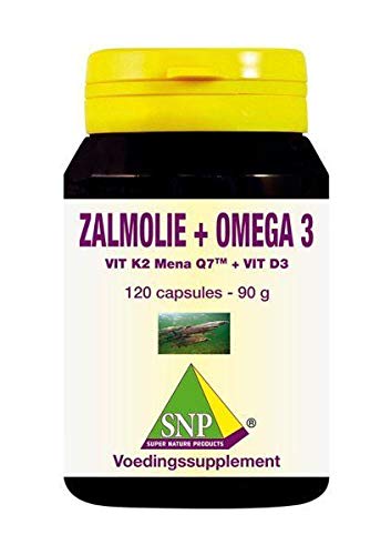 SNP Aceite de salmón & Vit. K2 mena Q7 & amp; vit. D3 & vit. E - 120ca.