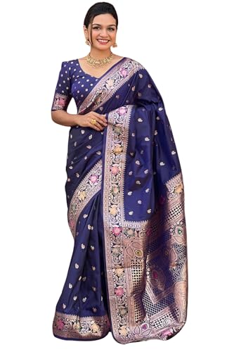 SGF11 Women's Kanjivaram Pure Soft Silk Saree With Unstitched Blouse Piece product image 10