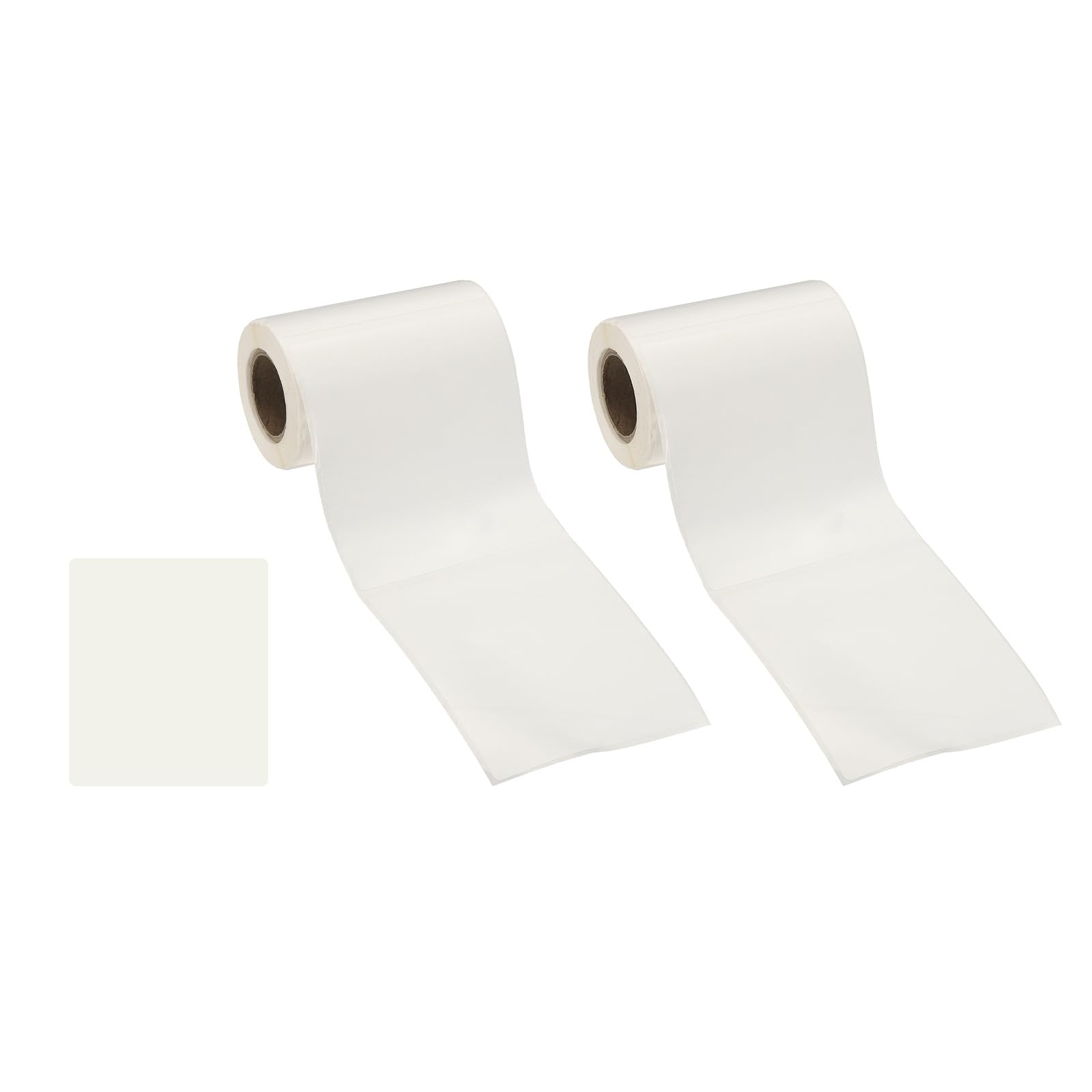 PATIKIL 190 Pcs Thermal Labels, 2.8x3.1 Square Thermal Printer Labels Stickers Self Adhesive Tags Paper 2 Rolls Small Waterproof for Printer Small Business Name Tag Barcode, White