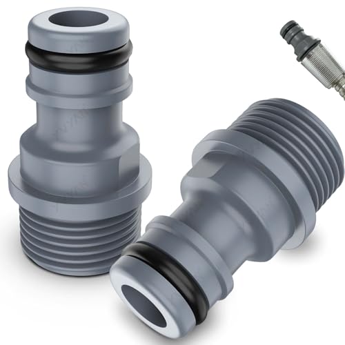 Yvyan Wasserhahn Adapter-2 Stück, G1/2 Zoll Außengewinde und Steckkupplung, Schlauchverbinder Gartenschlauch Kupplung Nippel, Schlauchanschluss für Gartenbewässerung, landwirtschaftliche Bewässerung Yvyan Wasserhahn Adapter-2 Stück, G1/2 Zoll Außengewinde und Steckkupplung, Schlauchverbinder Gartenschlauch Kupplung Nippel, Schlauchanschluss für Gartenbewässerung, landwirtschaftliche Bewässerung