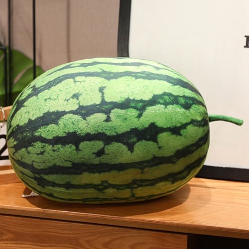 だきまくら ぬいぐるみ スイカ 果物 西瓜 抱き枕 小さい リアル 縫いぐるみ 本物そっくり おもしろい 縫い包み 置物 店飾り 誕生日 ギフト 25*25cm(丸いスイカ) プレゼント キュート 玩具 お祝い 画像02