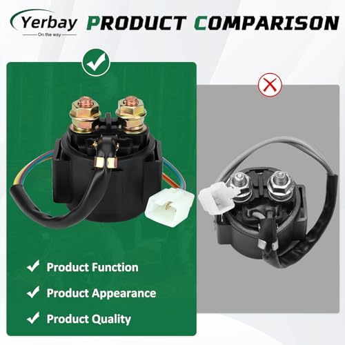 Yerbay Anlasser Starter Relais für ATV 4-Stroke GY6 Engine 50/100/125/150/200/250cc Dirt Bike Scooter Go Kart Dne Buggy Quad 4 Wheelers Pit Bike Moped Roketa SSR Taotao Sunl Coolster