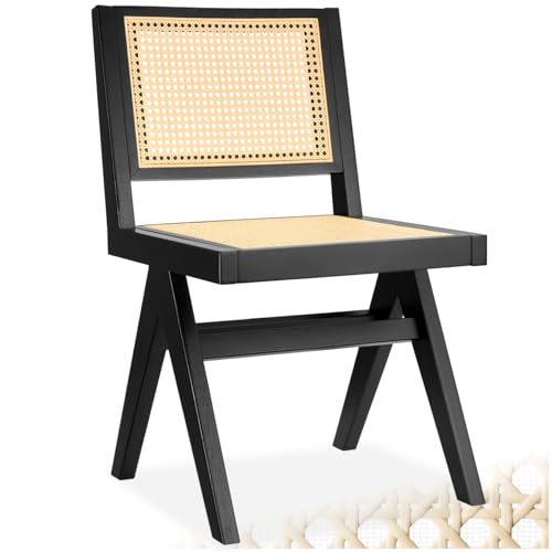 tectake® Küchenstuhl, Boho Korbsessel Wiener Geflecht, Dining Chair,...
