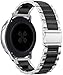 Compatible for Garmin D2 Air Band, Lamshaw Quick Release Stainless Steel Metal Replacement Straps Compatible with Compatible with Garmin D2 Air X10 GPS Smartwatch (Silver-Black)