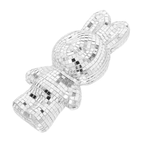 PRETYZOOM Disco Ball Ornaments Festive Party Decorations Lockers Disco Ball Easter Bunny Mosaic Mirror Design