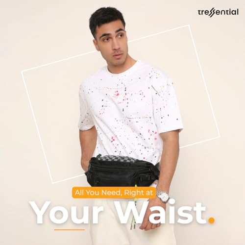 Image of Tressential Waist Bag for Men Women | Cross Body Fanny Pack Sling Bag for Hiking, Travel, Camping, Outdoor Sports, Cycling | Money Belt with Adjustable Strap (Black)