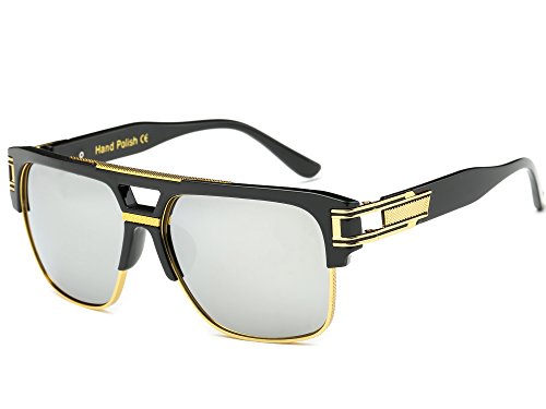 Image of Allt Square Aviator Large Fashion Sunglasses For Men Women Goggle Alloy Frame Glasses