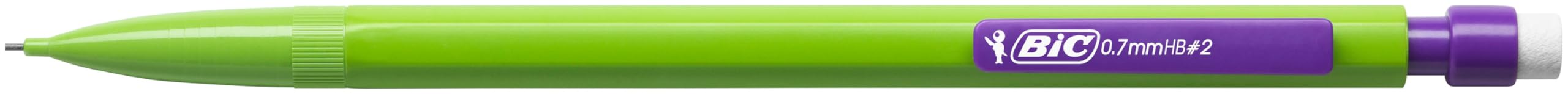 BIC Matic Fun Matite Grafite HB a Scatto con Gomma, Confezione da 12, Cancelleria