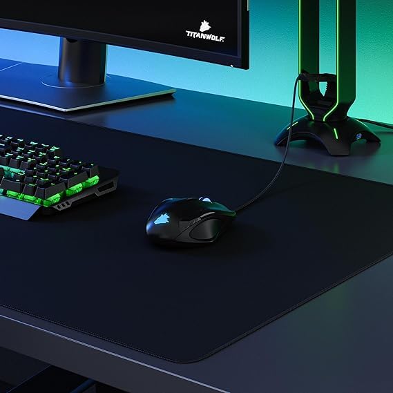 Image of KRESHU XXL Mouse Mat Non-Slip Base Rubber Gaming Mousepad 400 * 900 * 3 mm Super Large Size Table Mat Improves Precision and Speed Stable Grip on Smooth Surfaces Waterproof Mouse mat (1-Pcs)