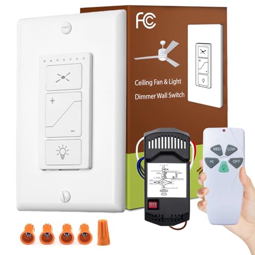 Ceiling Fan Remote Control Kit, Universal Ceiling Fan Remote Control Kit, Ceiling Fan Wall Switch UC9050T, Compatible with Hunter Hampton Bay