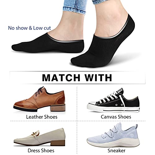 Image of Socks Womens No Show Low Cut Anti-Slid Non Slip Cotton Sock 6 Pair Pack