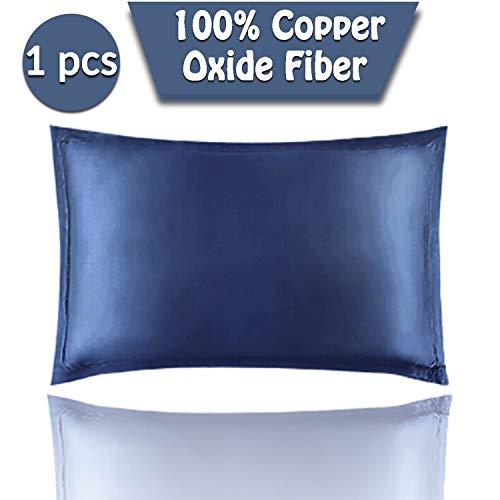 NGLVKE - Funda de Almohada antienvejecimiento con Fibra de óxido de Cobre para rejuvenecer la Piel, Antiarrugas, Terapia de Belleza, Funda de Almohada para Dormir (18,8 x 27,5 Pulgadas)