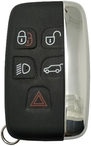 Smart Key Fob Shell Case Fit for Range Rover Keyless Entry Remote Car Key Fob Cover Casing Replacement (Black)