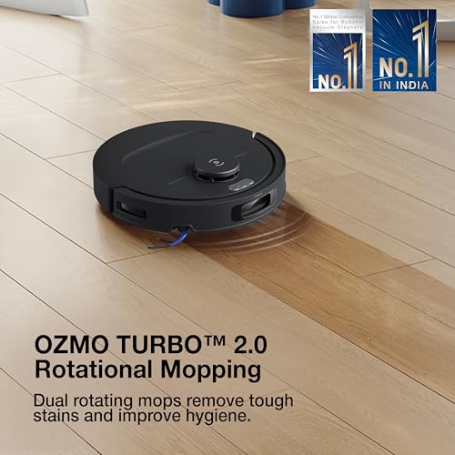 Image of ECOVACS Deebot N50 PRO Omni 2 in 1 Robotic Vacuum Cleaner & Mop, 2026 25000 Pa Suction, Self-Emptying Omni-Station, Zerotangle 3.0, Hot Air-Drying, Auto-Lift Mop On Carpet, Upto 300 Mins