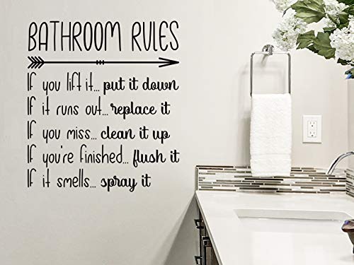 Story of Home LLC Bathroom Rules If You Lift It Put It Down