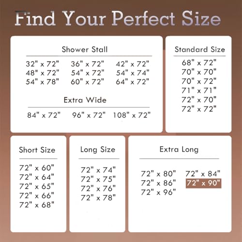 Image of Felisa Extra Long Fabric Shower Curtain Liner with 6 Magnets,72W x 90L, Waterproof & Hotel Quality Shower Liner for Bathroom,Soft Cloth Shower Curtain Liner,Machine Washable,White,Cortina de Bano