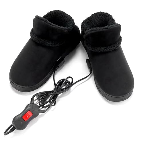 Générique Chaussons Chauffants Femme Homme Pantoufle Chauffante Chauffe-Pieds Chaussons Chauffants Electriques Rechargeables Chauffe-Pieds Portable pour l'hiver,001,42/44