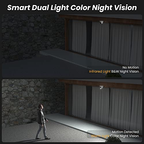 Image of Anpviz 4K PoE Camera Turret 8MP IP Camera Outdoor, PoE Security Cameras with AI Human Vehicle Detection, 100FT Smart Dual Light Color Night Vision, Built-in Mic, IP66 Waterproof (U Series)