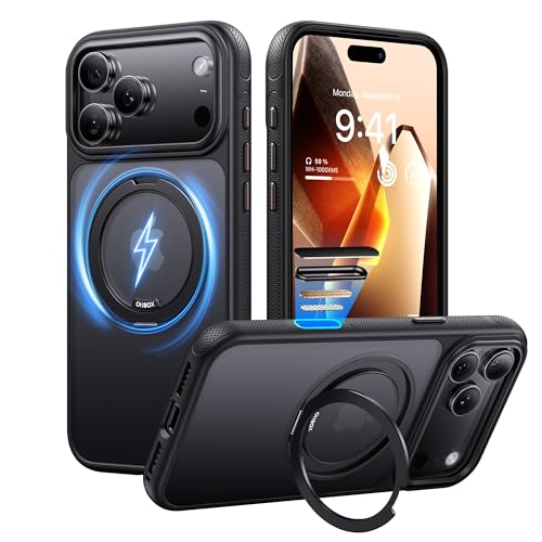Image of iPhone 17 Pro Case with Stand, Strong Magnetic i Phone 17 Pro Case 6.3 Inch
