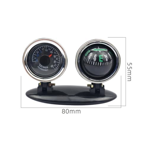 Mini boussole universelle 2 en 1 compacte et orientable pour auto - 4