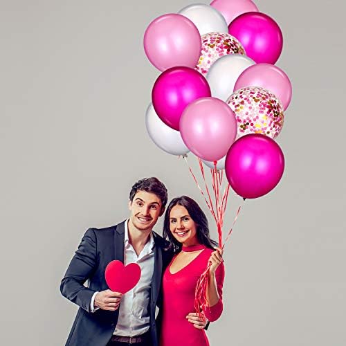 Miniatura 5 de TecUnite - 80 globos de látex de 12, diseño de confeti, globos metálicos, para fiestas de Navidad, Halloween, San Valentín, 4 de Julio, boda,