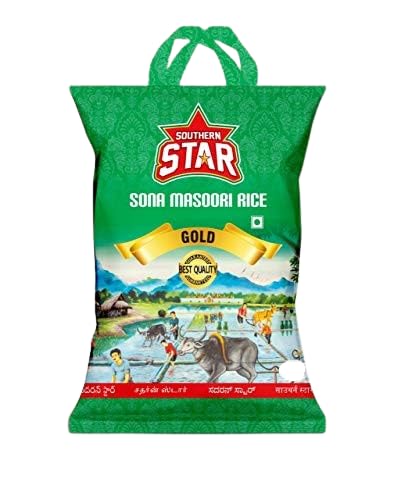 Sinara Rice Gold Southern Star by Southern Supermaket Premium Sona Masoori BPT Raw Rice ...