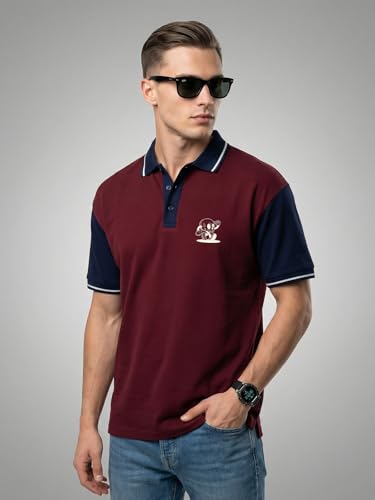 Image of Veirdo Men's Polo T-Shirt - Regular Fit Casual Half Sleeve Collar Tee, Stylish Solid Color Summer Wear, Comfortable Everyday Fashion Top (Sizes S-2XL)