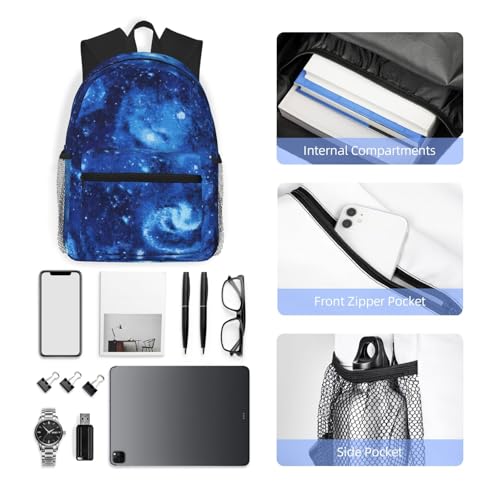 Sac à dos imperméable bleu pour protéger ordinateur et cours - 5