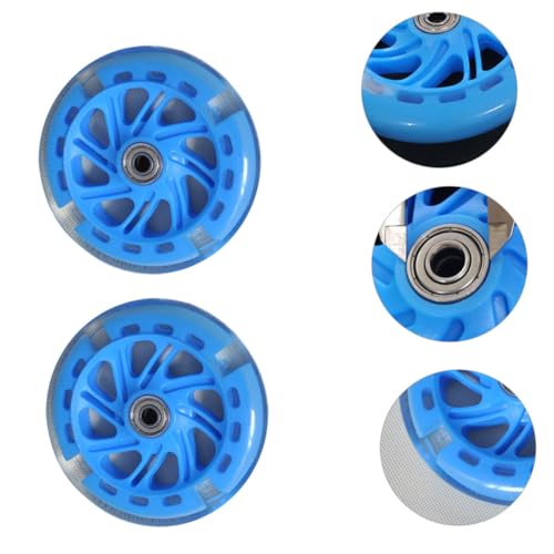STOBAZA 2Pcs Luminous Training Wheels for Bike PU Glowing Stabilizers with Bearings Easy Install Auxiliary Wheels for Boys and Bicycle Balance and Safety miniatura 6