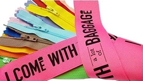 Zipperstop YKK 15 Assorted 3 Inch Nylon Coil Doll Zippers Closed Bottom Made in USA with Customized Zipperstop Ribbon - Crafter's Special